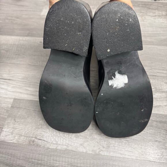 Frye Vintage Y2K Villager Boot Lace Up Zip Stitch Chunky Heel Black Size 7 1/2 - Picture 6 of 9